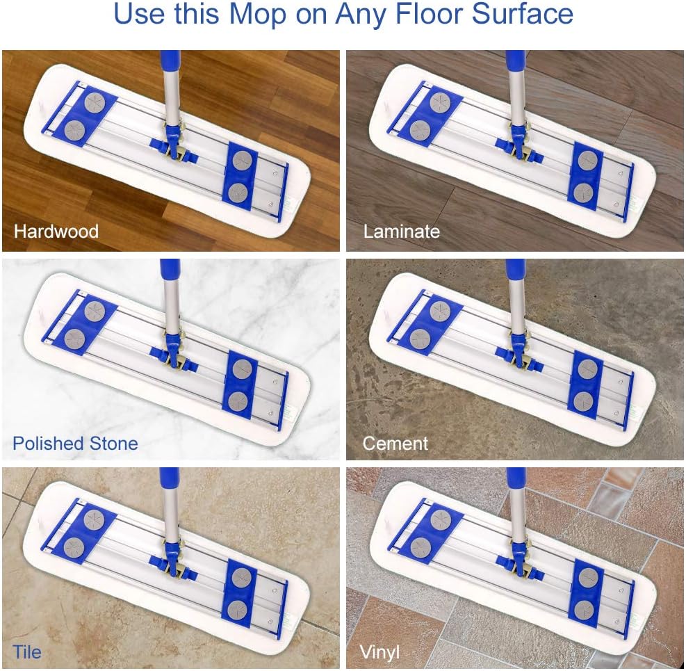 Arkwright Spray Mop Replacement Pads - (Pack of 12) Bulk Microfiber Flat Dry and Wet Refill Mop Pads Floor Cleaning, Compatible with Bona and Rubbermaid, Fits All Mop Heads, 24 in, Red