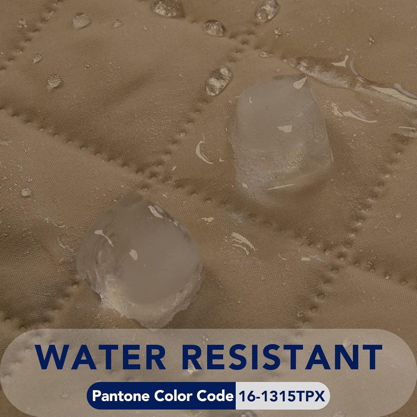 PureFit Reversible Quilted Sofa Cover, Water Resistant Slipcover Furniture Protector, Washable Couch Cover with Non Slip and Elastic Straps for Kids, Dogs, Pets (Small Recliner, Camel/Ivory)