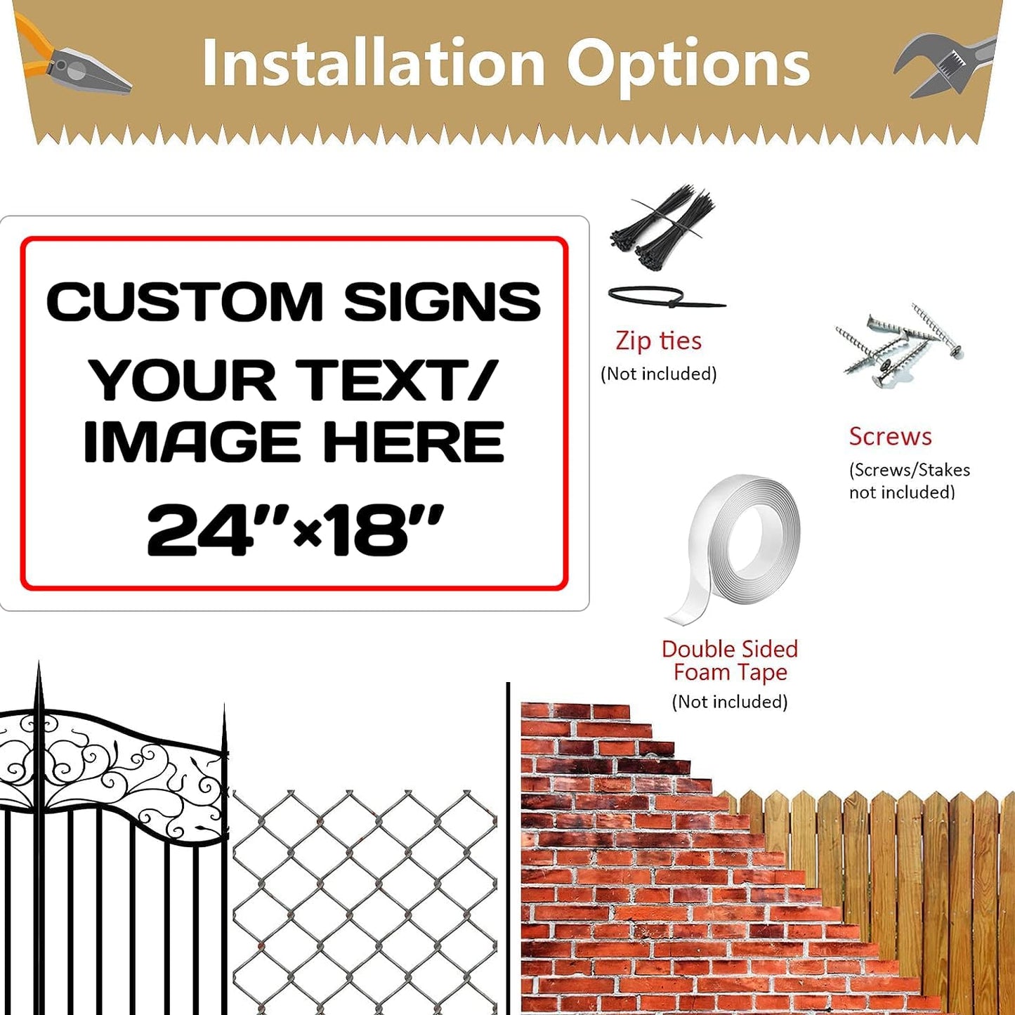 Personalized signs,Aluminum Weatherproof Metal Sign,Optional reflective,Personalized Text And picture Here,for garden, door sign, business,factory