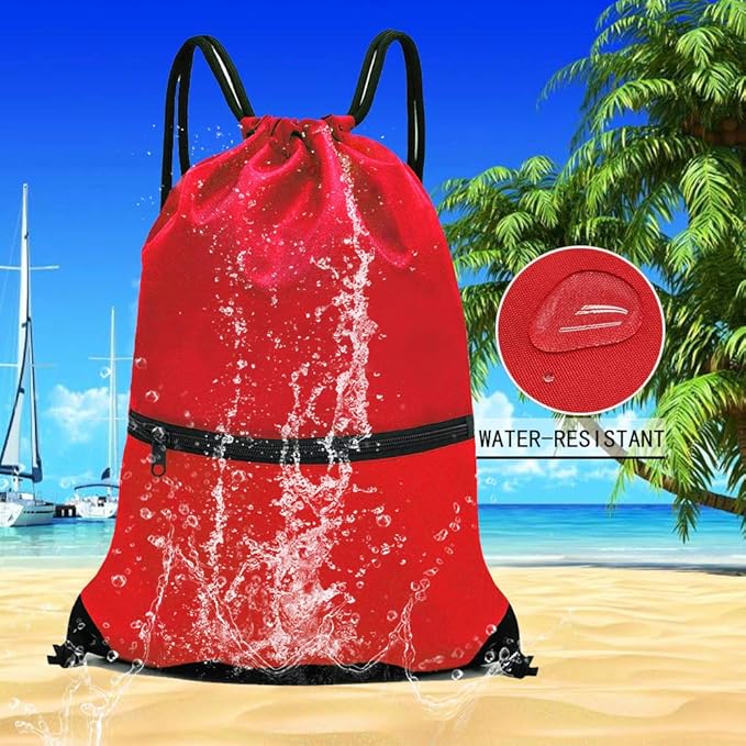 HOLYLUCK Drawstring Backpack Bag Sport Gym Sackpack