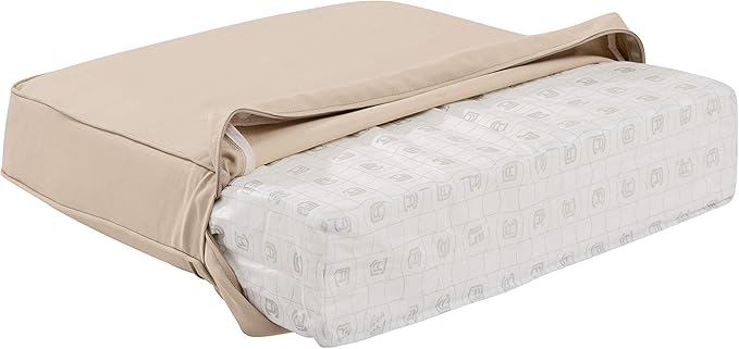 Classic Accessories Montlake Water-Resistant 23 x 22 x 4 Inch Patio Lounge Back Cushion, Antique Beige, Outdoor Loveseat Cushions