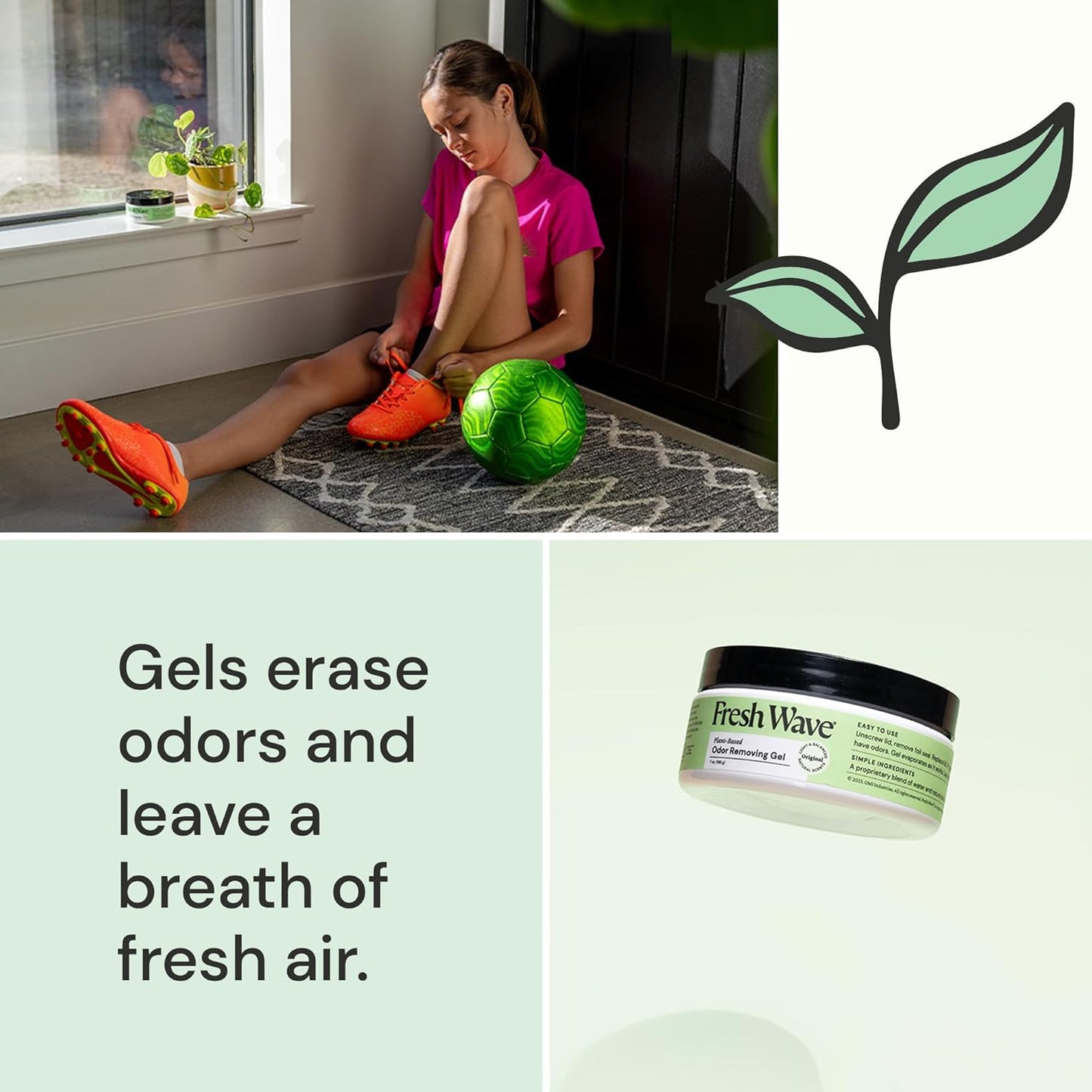 Fresh Wave Odor Removing Gel, 7 oz., Pack of 3 - Odor Absorbers for Home, Safer Odor Relief, Natural Plant-Based Odor Eliminator, Every 7 oz. lasts 15-30 Days, For Cooking, Trash & Pets