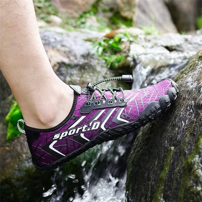 UBFEN Water Shoes Aqua Swim Shoes Mens Womens Beach Sports Quick Dry Barefoot for Boating Fishing Diving Surfing