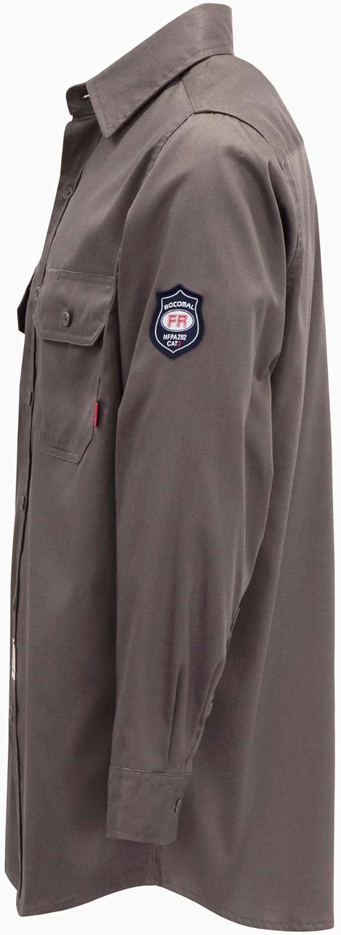 BOCOMAL FR Shirts Flame Resistant 100% C NFPA2112 7.5oz Men's Fire Retardant Welding Shirt