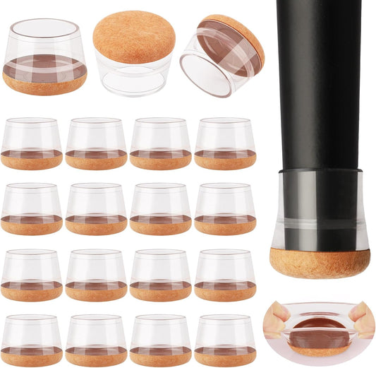 16 Pcs New Chair Leg Floor Protectors, Silicone Chair Leg Protectors for Hardwood Floors, Floor Protectors for Chairs, Chair Leg Caps Protect Wooden Floors from Scratching, Won't Tear
