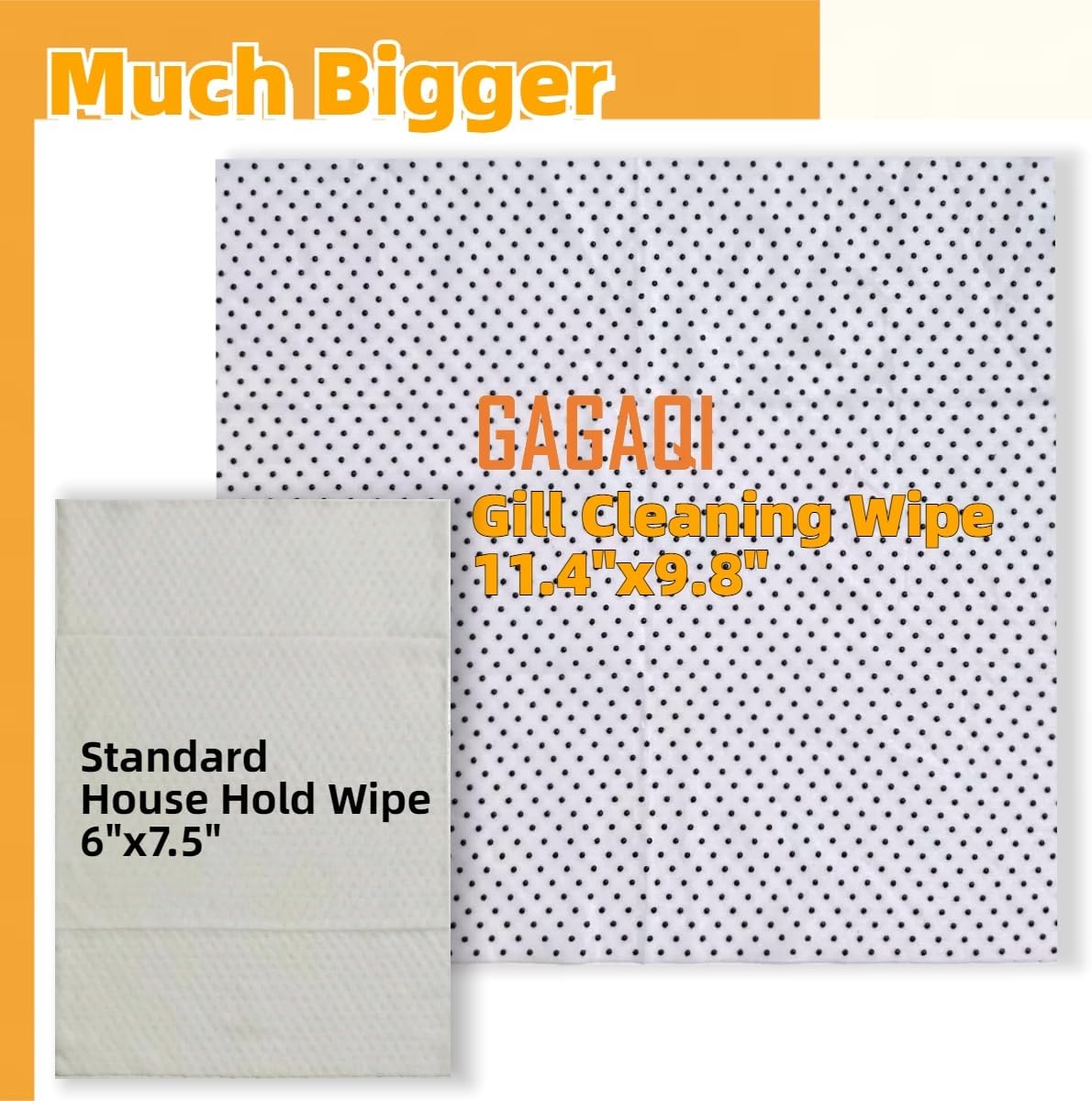 BBQ Dual Action Grill Tough Wipes,Grate and BBQ Disposable Wipes,Cleans and Absorbs Grease and Grime,Oil,Fat, and Dirt on Your Grill,Tools,Patio,Food-Safe,10 PCS Pack Giant Strength Wipes