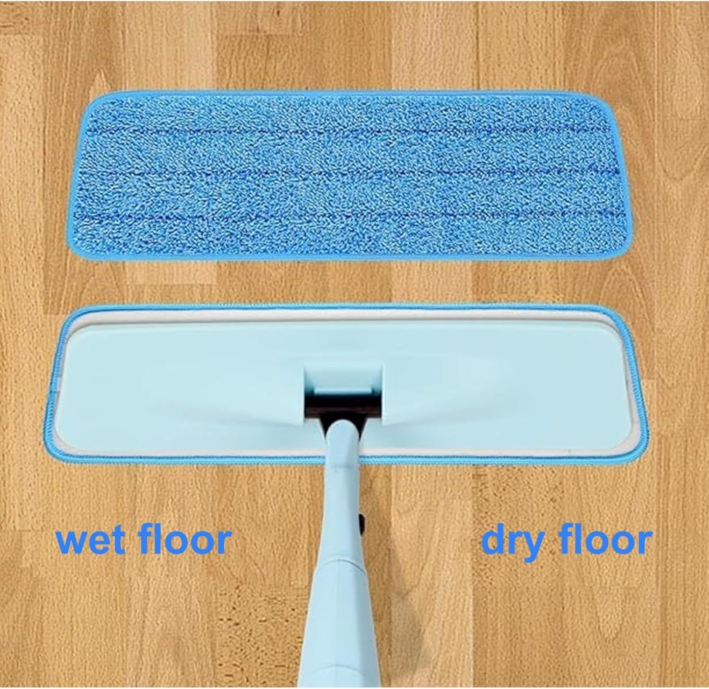 10 Pcs Reusable Mop Pads,16.5 Inch Microfiber Wet Dry Floor Clean Mop Pad Refill Compatible with Swiffer PowerMop Bona Mop & Other 13-16 Inch Spray Mop