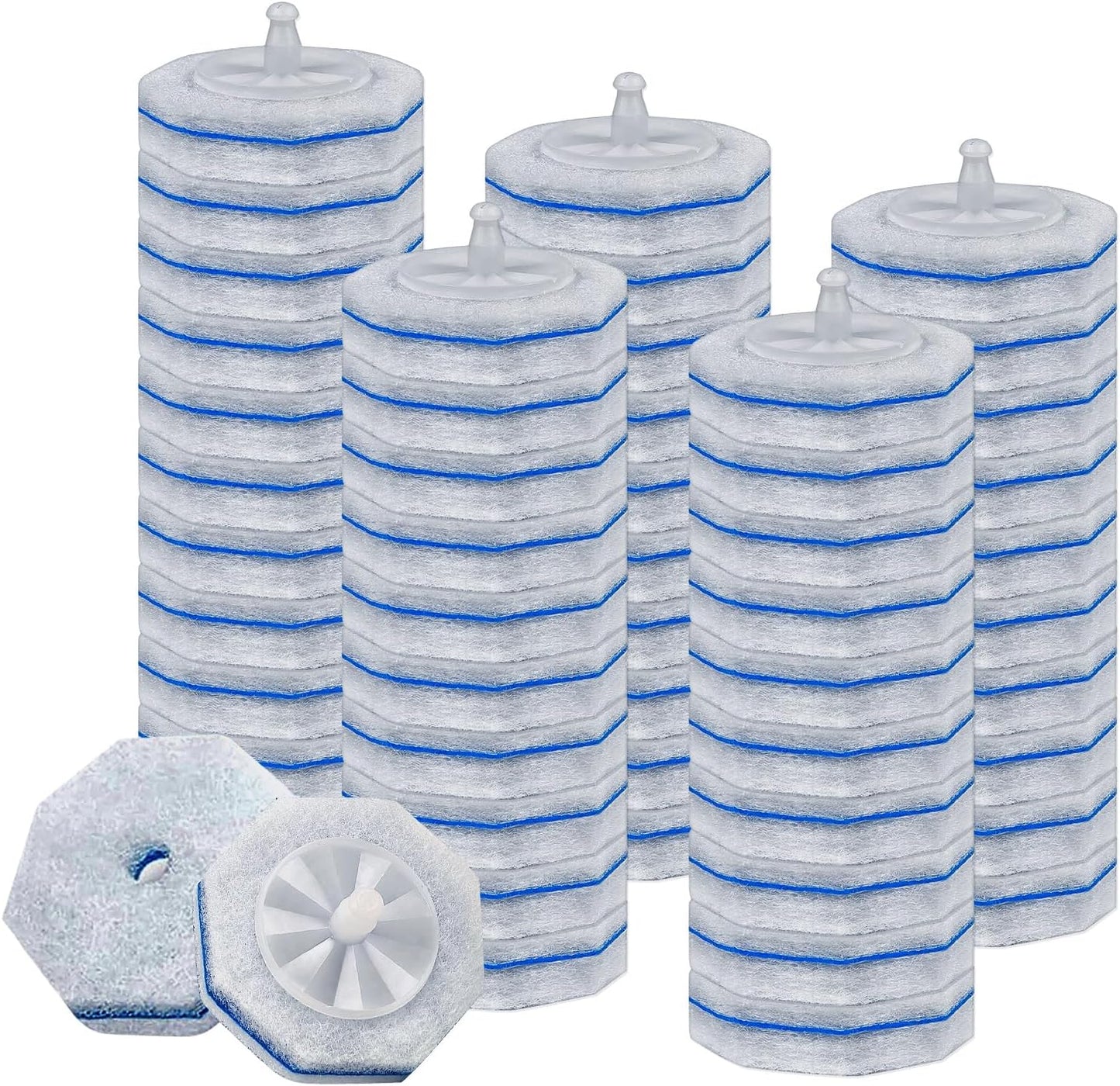 50 Pcs Disposable Toilet Bowl Wand Refills for Clorox, Upgraded Replacement Heads System Compatible with Clorox Toilet Wand Refills for Bathroom Cleaning