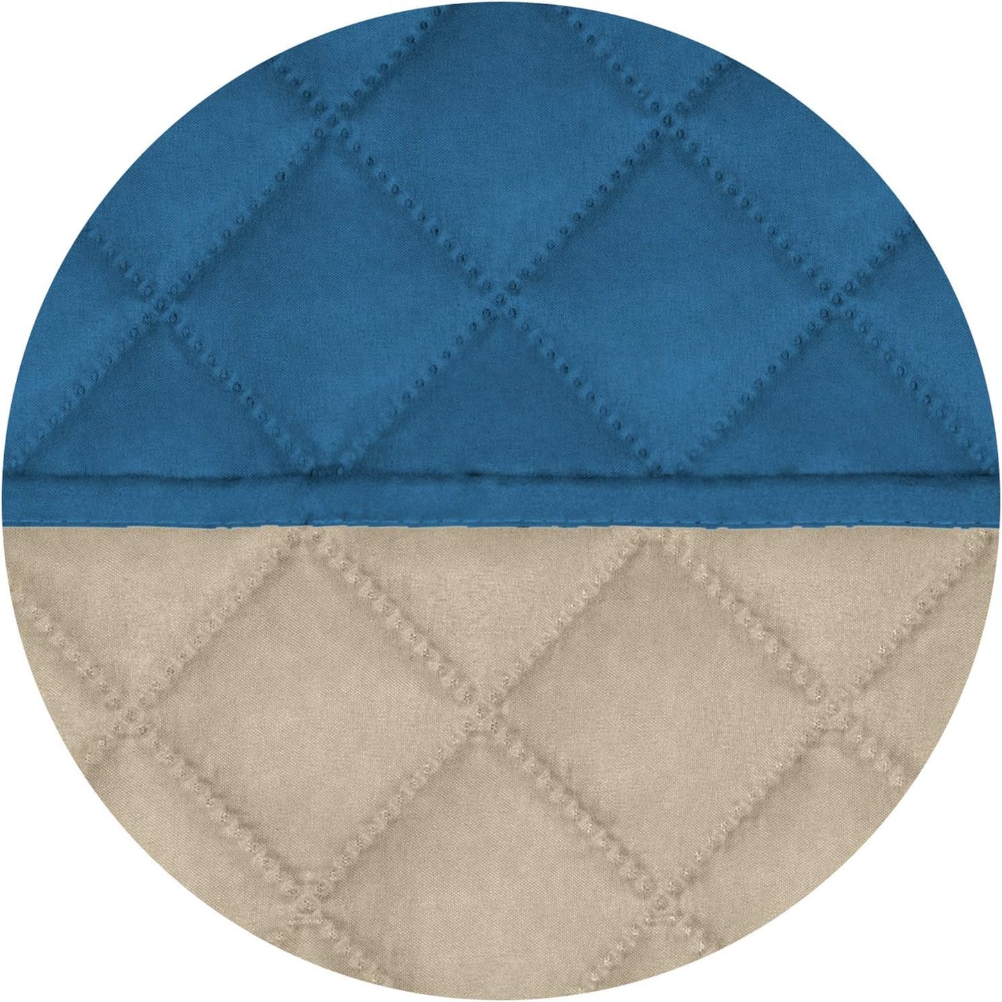 PureFit Reversible Quilted Sofa Cover, Water Resistant Slipcover Furniture Protector, Washable Couch Cover with Non Slip and Elastic Straps for Kids, Dogs, Pets (XX Large, Peacock Blue/Beige)