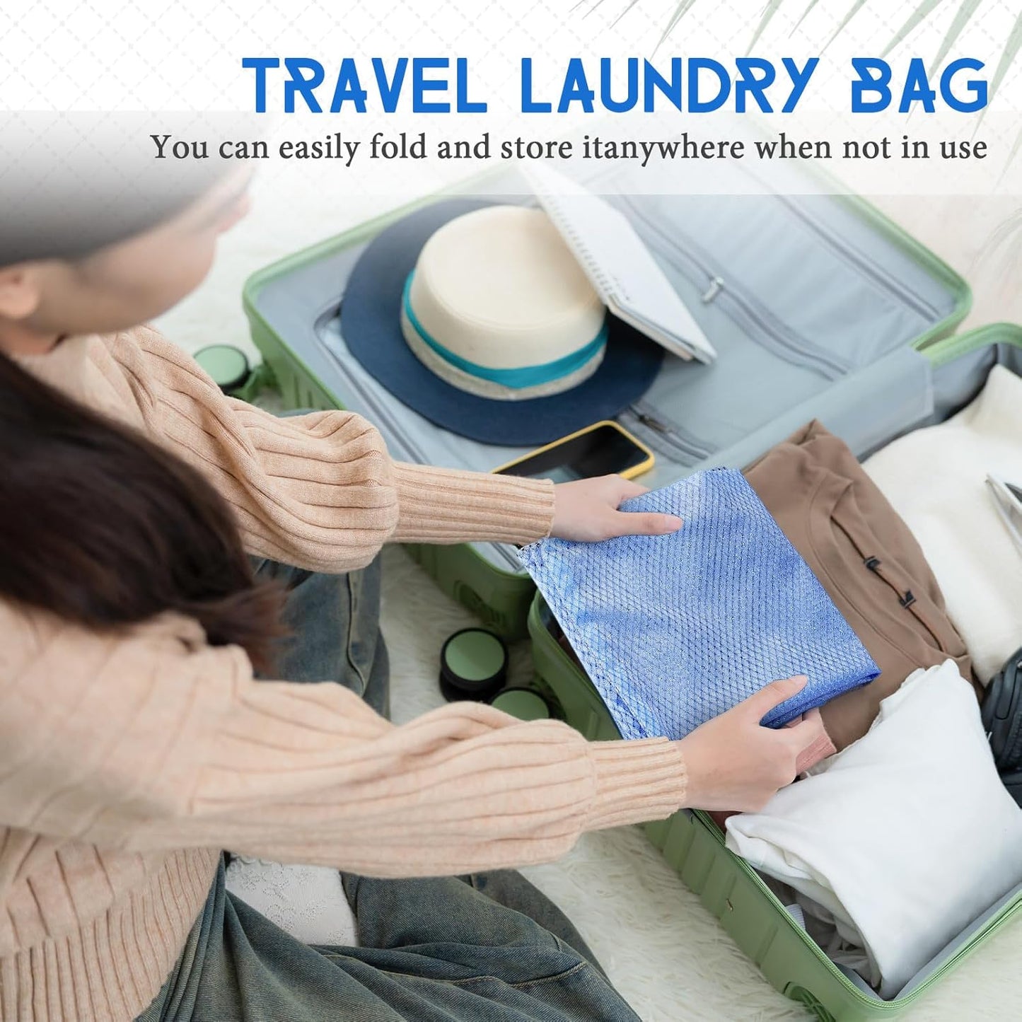 6 Pack 20 x 17 Inches Colorful Mesh Laundry Bag with Handles Machine Washable Secure Drawstring Closure Large Sturdy Mesh Net Laundry for College Travel Dorm Laundromat