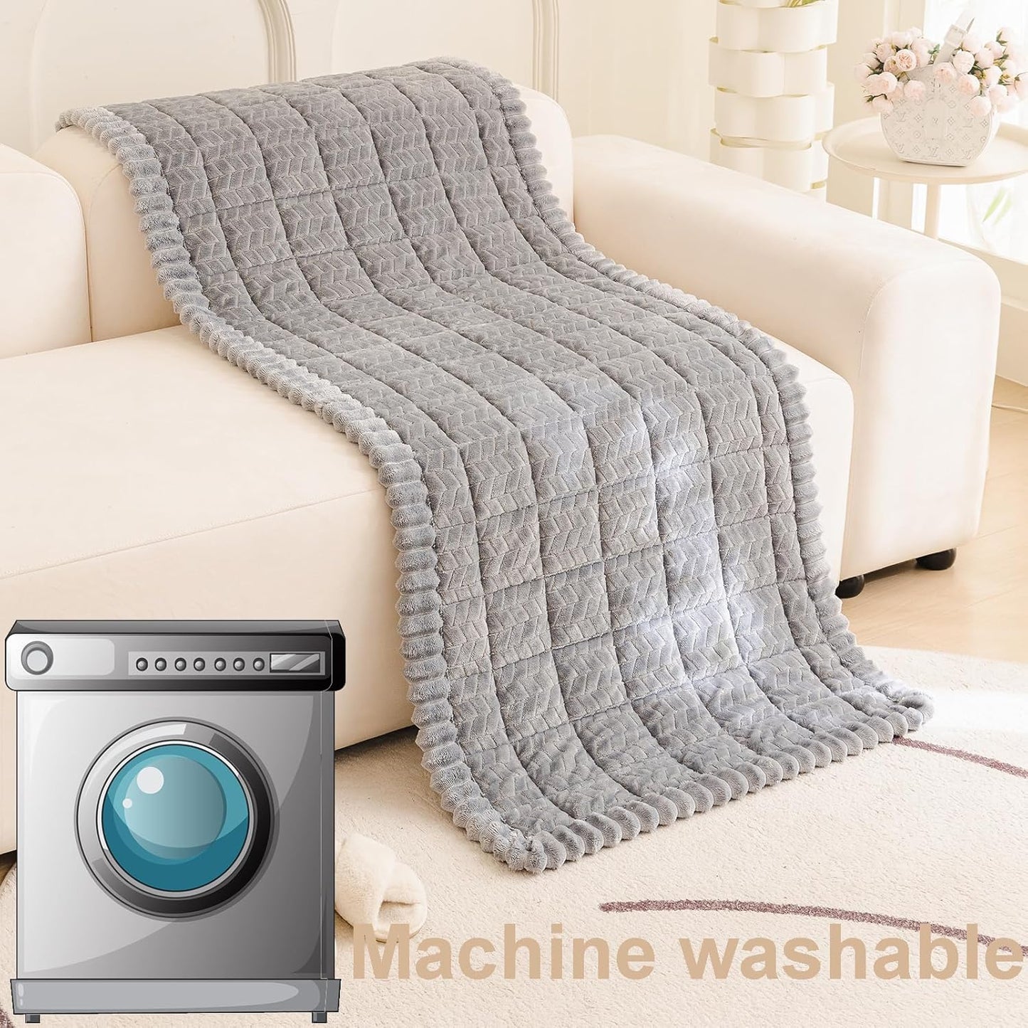 Pet Couch Cover Protector Sofa Covers for Pets Washable Non Slip Couches and Sofas Dog Mat (Grey, 27.6" x 70.9")