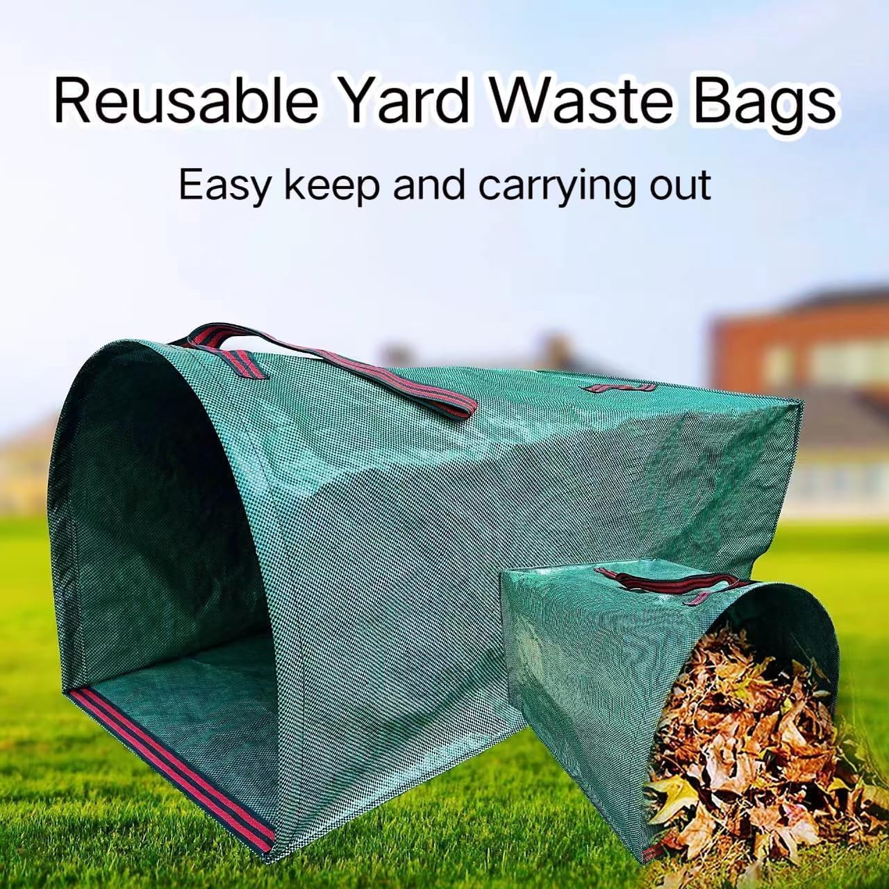 72 Gallon Yard Lawn Garden Bags, Large Standable Leaf Bags, Outdoor Garbage Can - Collapsible Trash Can for Parties, Yard Waste, Laundry, Camping - 1 Count