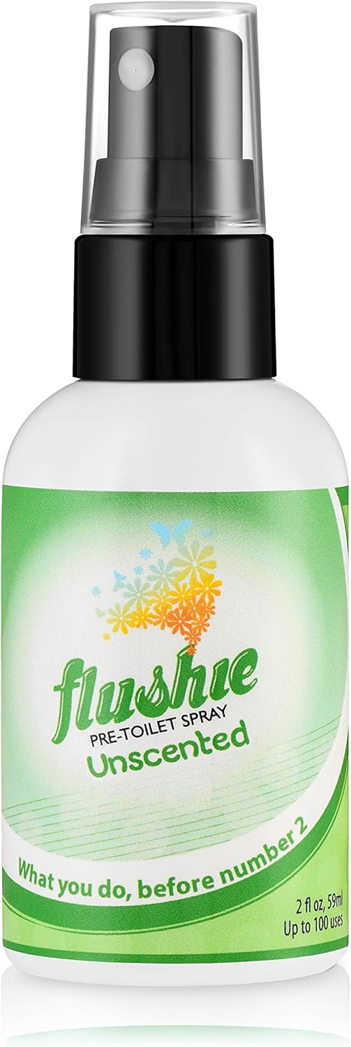 Flushie Pre-Toilet Spray for Travel - Toilet Deodorizer & Poop Odor Eliminator