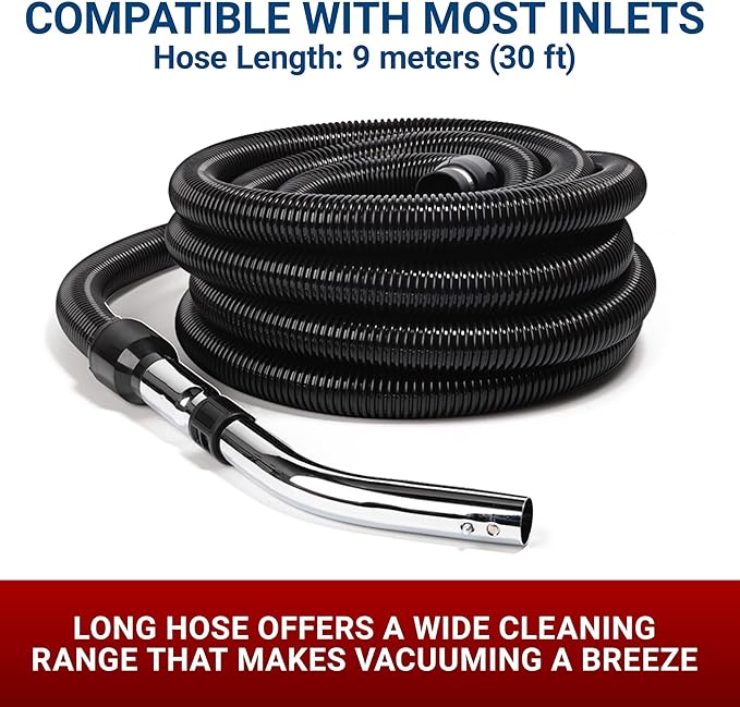 Broan-nutone 700 Air watts Residential Central Vacuum System with Standard Tool Set Accessories for Cleaning Floors, Carpet or Any Surfaces - Anti-Vibration, Powerful Suction
