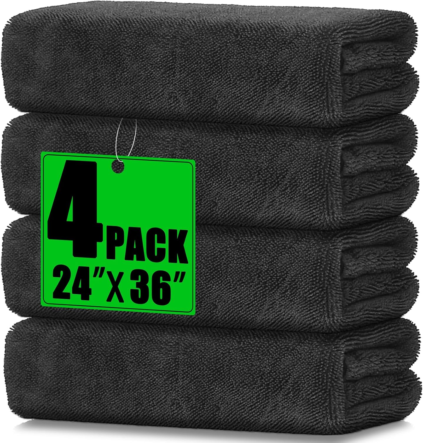 PBHEPJ 4 Pack Microfiber Towels (36"x 24") Extra Large Ultra Absorbent Drying Towel for Cars and Trucks, Without Streaks, Scratches, or Water Spots