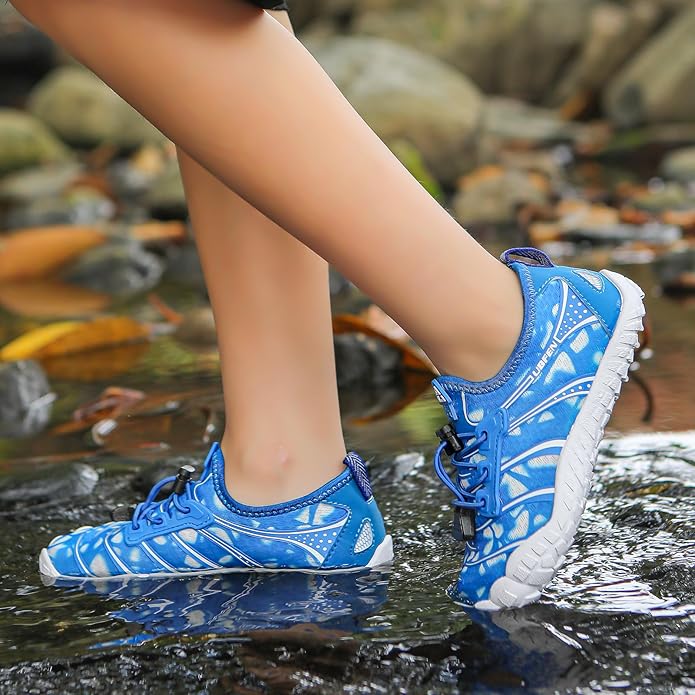 UBFEN Water Shoes for Kids Boys Girls Aqua Socks Barefoot Beach Sports Swim Pool Quick Dry Lightweight Toddler Little Big Kid