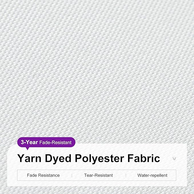 PURPLE LEAF 9 Feet Patio Umbrella with Base Outdoor Cantilever Square Umbrella Aluminum Offset Umbrella with 360-degree Rotation for Garden Deck Pool Patio White