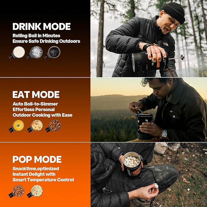 Joulle Kettle Pot, Portable Electric Kettle for Car and Truck, 500 W Small Travel Water Boiler, Non-propane Outdoor Electric Camping Stove, Camping Cooking Gear for Ev, Ov, Rv Trip