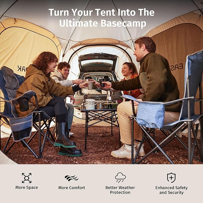 East Oak SUV Tailgate Tent Extension | Camping Shade for SUV, Truck & Hatchback | Windproof & Waterproof Canopy for Outdoor Adventures | Designed for 6x6 FT East Oak Camping Tent
