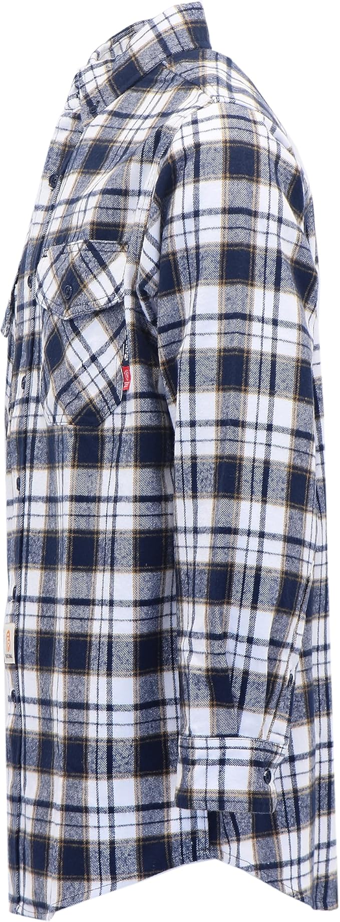 BOCOMAL FR Shirts for Men Welding Shirt Plaid 8.5oz Heavyweight Fire Retardant/Flame Resistant Welding Jacket