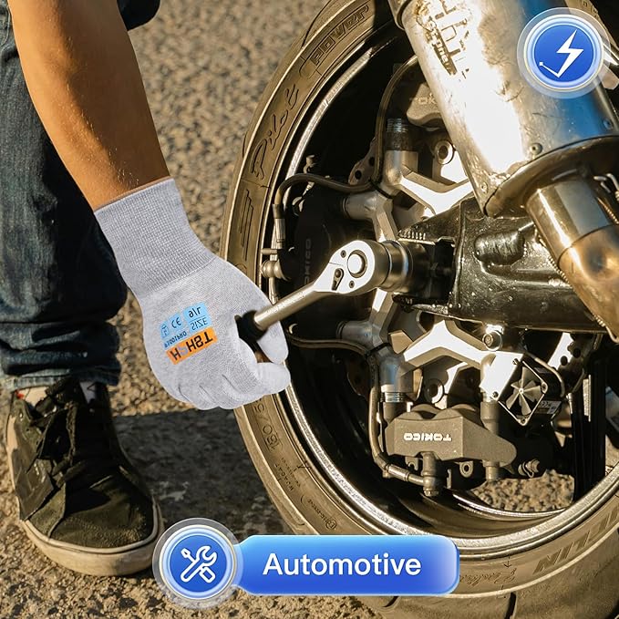 PU Coated Safety Work Gloves, 12 Pairs Work Gloves Mechanic Working Seamless Knit Glove with Polyurethane Coated Smooth