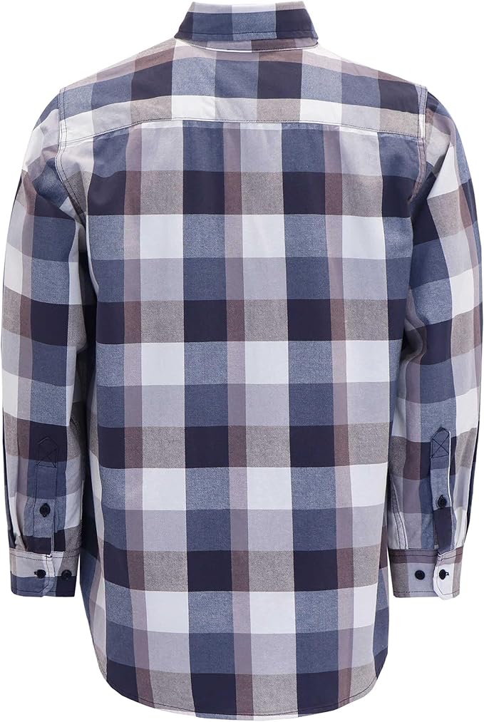 BOCOMAL FR Shirts Flame Resistant 100% C NFPA2112 7.5oz Men's Fire Retardant Welding Shirt