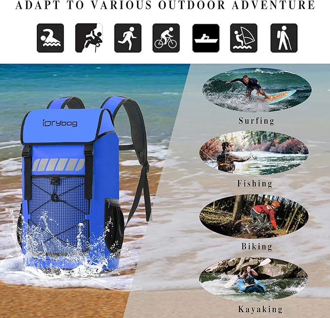 IDRYBAG Waterproof Backpack for Men 25L/45L, Dry Bags Kayak, Dry Backpack Camping Hiking