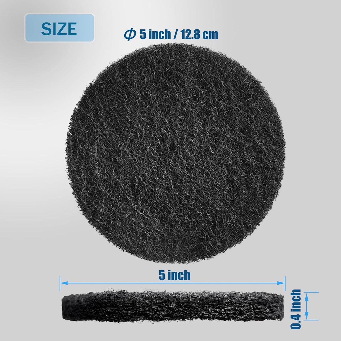 12-Pack Universal Stick-on Trash Can Odor Absorbing Filters, Thick Design Activated Charcoal Purifying Deodorizer for Trash Cans, Compost Buckets, Countertop and Recycle Bins (Round)