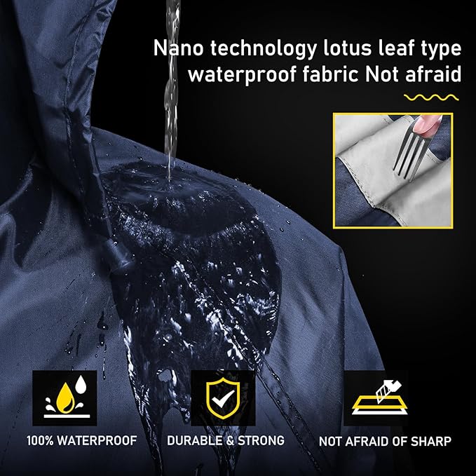 Classic Rain Suits for Men Waterproof Durable Rain Gear with Reflective Strip Rain Jacket Pants for Golf Camping