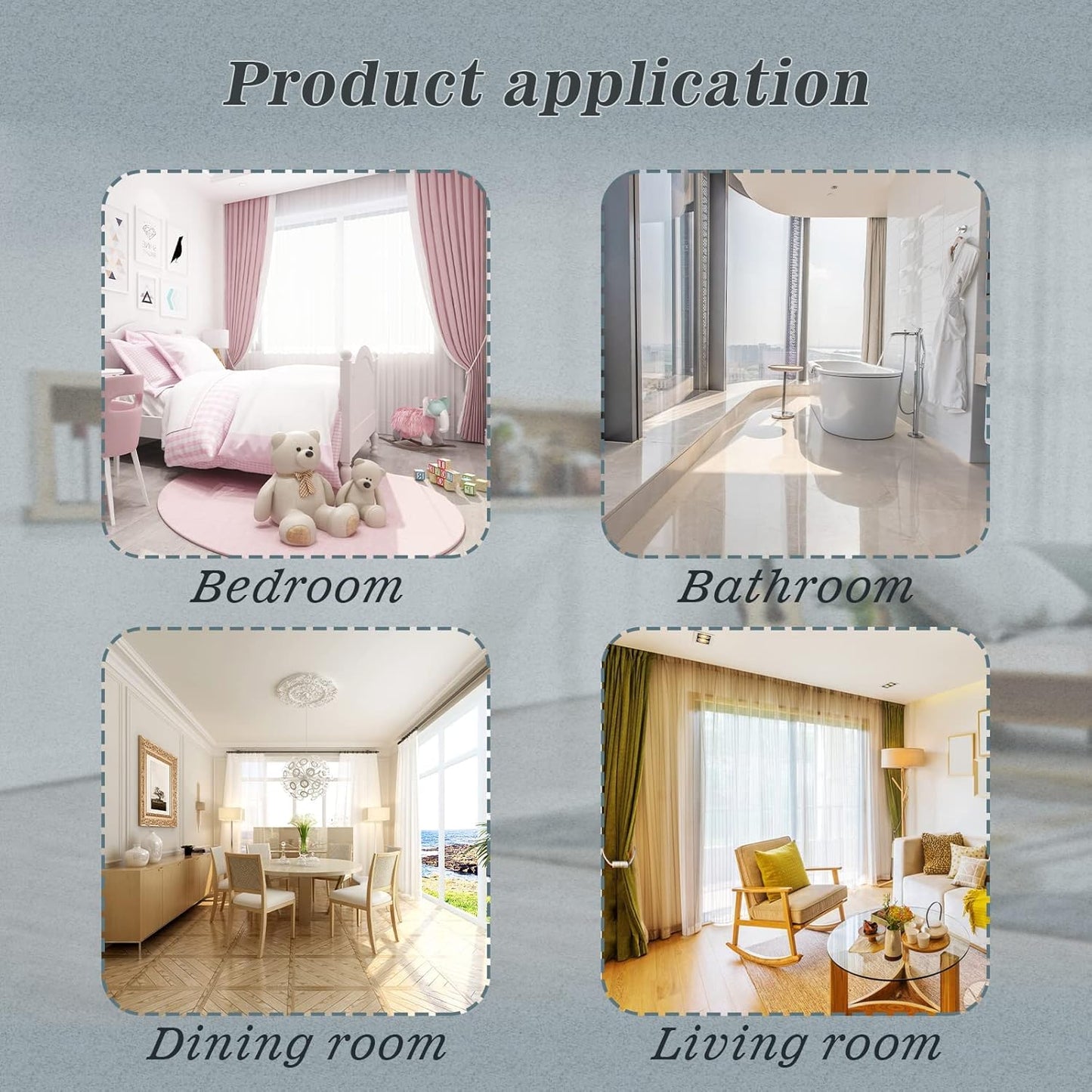 Hion Magnetic Curtain Tiebacks Dark Brown 6 Pack, Curtain Tiebacks Buckles Holdbacks Holders Hooks Clip for Home Bedroom Office Decorative Thick or Thin Curtain