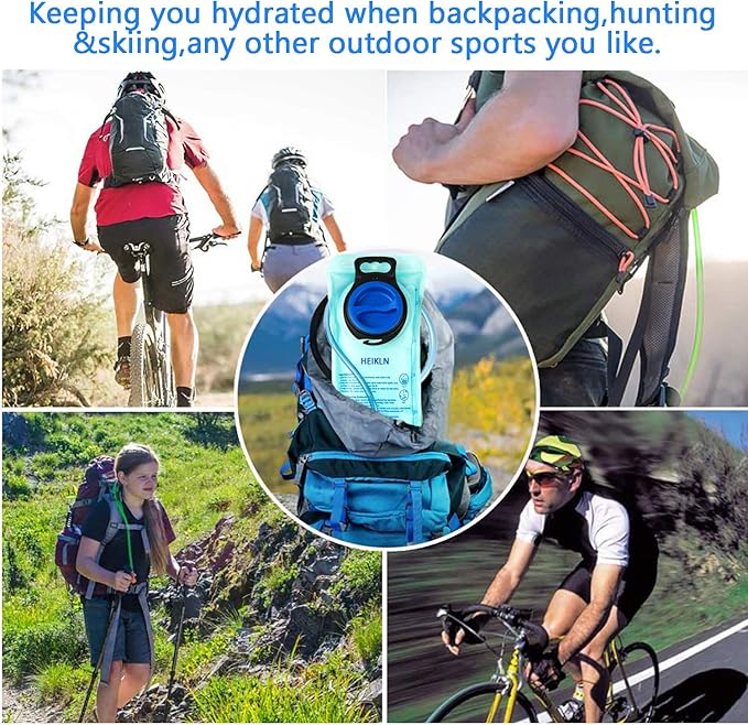 Hydration Bladder 2L-3L,Leak Proof Water Reservoir, BPA Free Military Water Storage Bladder Bag Hydration Pack Replacement Easy Clean for Bicycling Hiking Camping Hunting Running