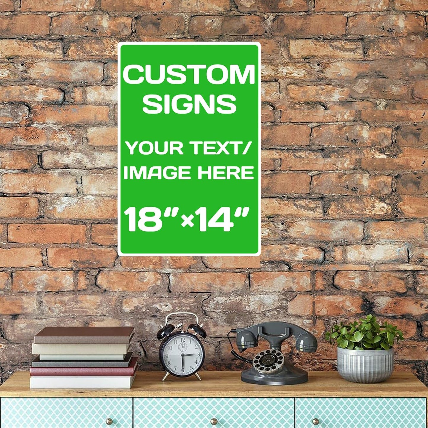 Personalized Aluminum Weatherproof Metal Signs - Multiple Sizes, Custom Text & Picture, Hazard, Garden, Custom Door Signs