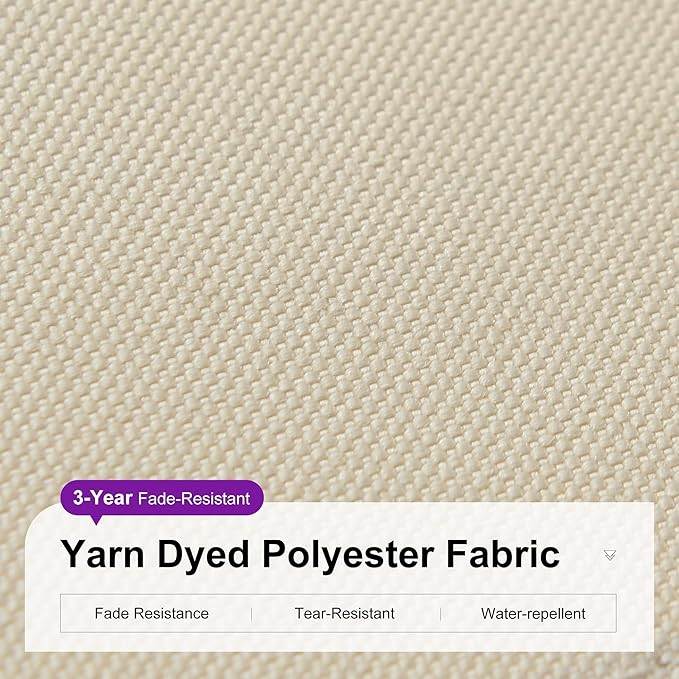 PURPLE LEAF 10 Feet Patio Umbrella with Base Outdoor Cantilever Square Umbrella Aluminum Offset Umbrella with 360-degree Rotation for Garden Deck Pool Patio, Beige