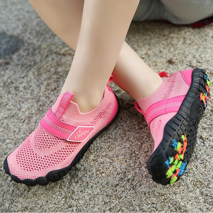 UBFEN Water Shoes for Kids Boys Girls Aqua Socks Barefoot Beach Sports Swim Pool Quick Dry Lightweight Toddler Little Big Kid
