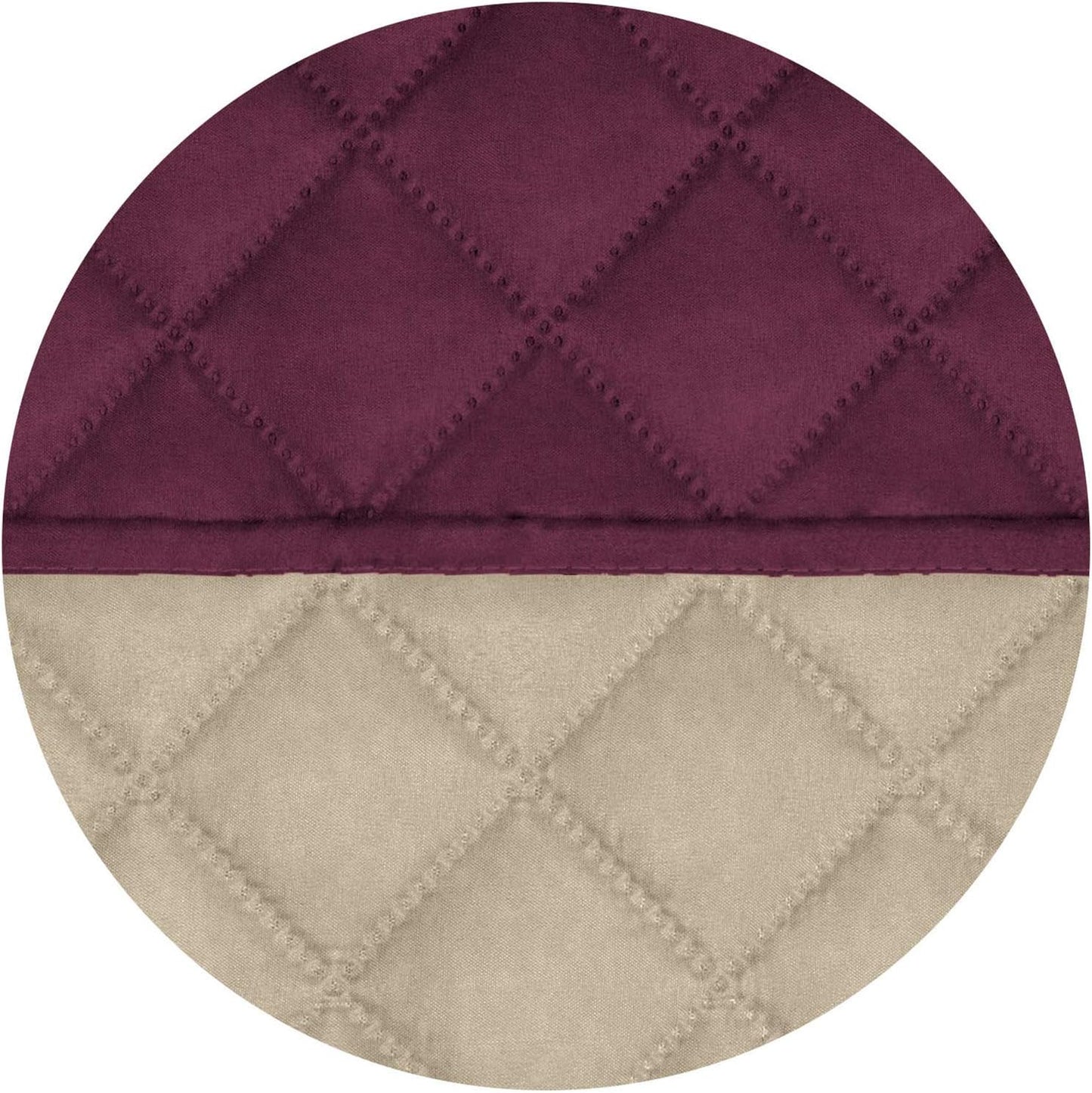 PureFit Reversible Quilted Sofa Cover, Water Resistant Slipcover Furniture Protector, Washable Couch Cover with Non Slip and Elastic Straps for Kids, Dogs, Pets (Oversized Recliner, Wine/Beige)