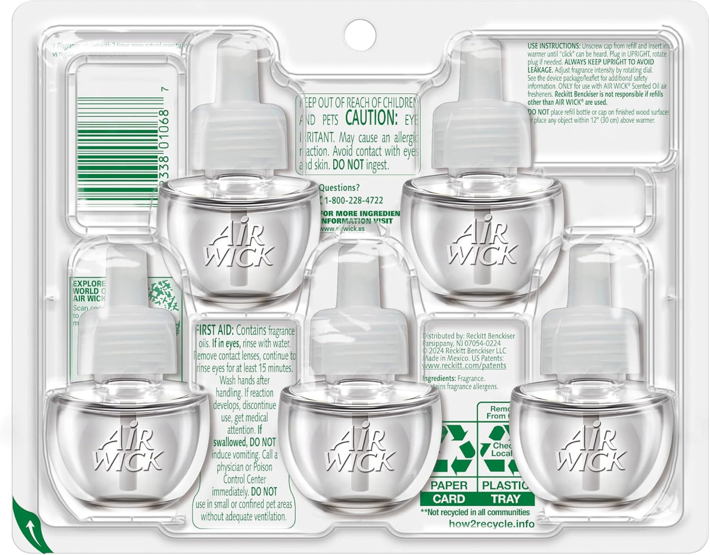 AIR WICK Scented Oil - Vibrant Refill Sweet Hibiscus & Magnolia 5 ct.