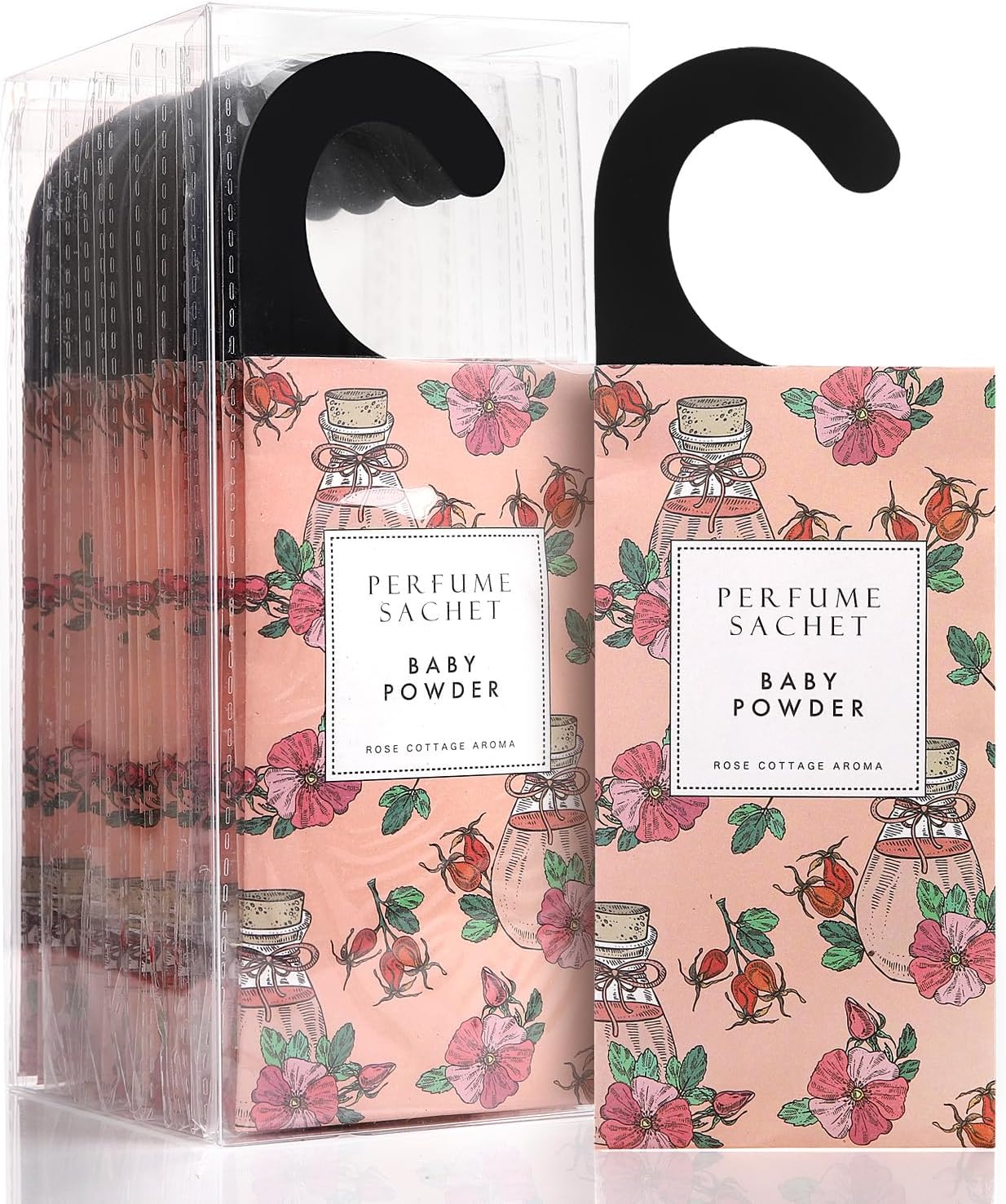 ROSE COTTAGE Large 12 Packs Baby Powder Hanging Closet Air Freshener Scented Sachets Long Lasting Smell Goods