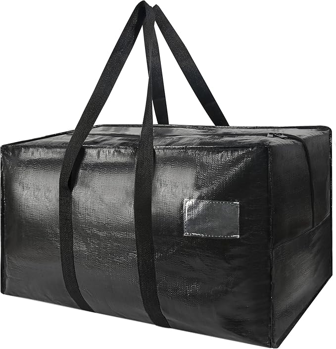 Heavy Duty Extra Large Moving Bags,176 Gallon Jumbo Packing Bags,Huge Moving Storage Bags with Strong Zippers & Carrying Handles,Reusable Big Moving Storage Bags for College Dorm Travel 1Pack