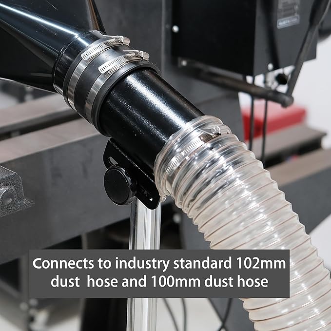 Deluxe Variable Height Dust Extraction Hood with Flexible Rubber Cuff for Interchangable Dust Hood.