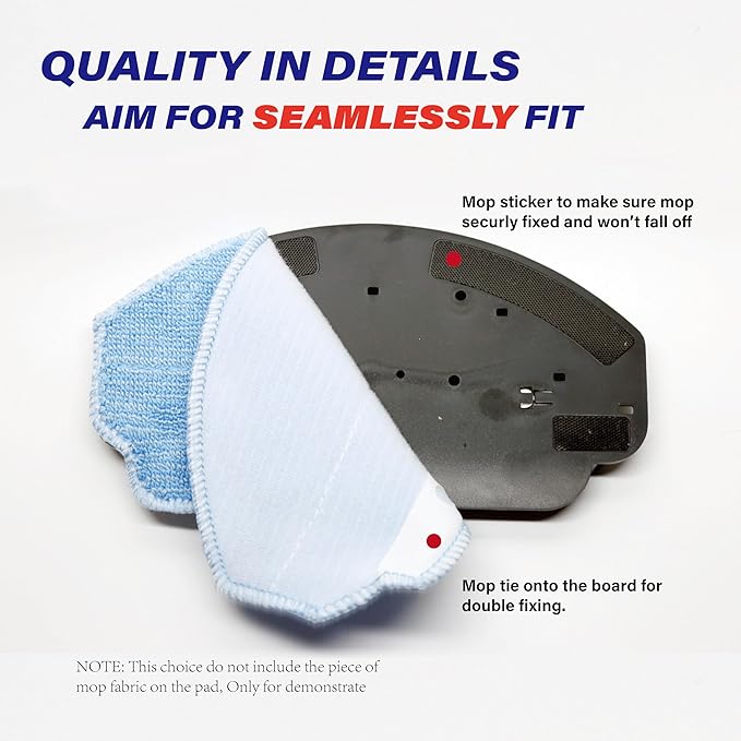 Robot Vacuum Mop Pads Replacement Parts Fit for MAMNV BR150/BR151, for ZCWA BR150/BR151, for ONSON BR150/BR151, for GTTVO BR150/BR151, for MANVINS G20 (1PC-MOP PAD), b-2-1