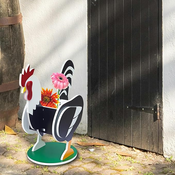 Rooster Planter, Pet Shape Garden Pots Plant Pots for Indoor/Outdoor Gardens Decoration, Cute, Surprise Gifts/Souvenirs for Pet Lovers