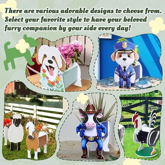 Shih Tzu Planter, Pet Shape Garden Pots Plant Pots for Indoor/Outdoor Gardens Decoration, Funny, Surprise Gifts/Souvenirs for Pet Lovers (Hawaiian-Style Shih Tzu)