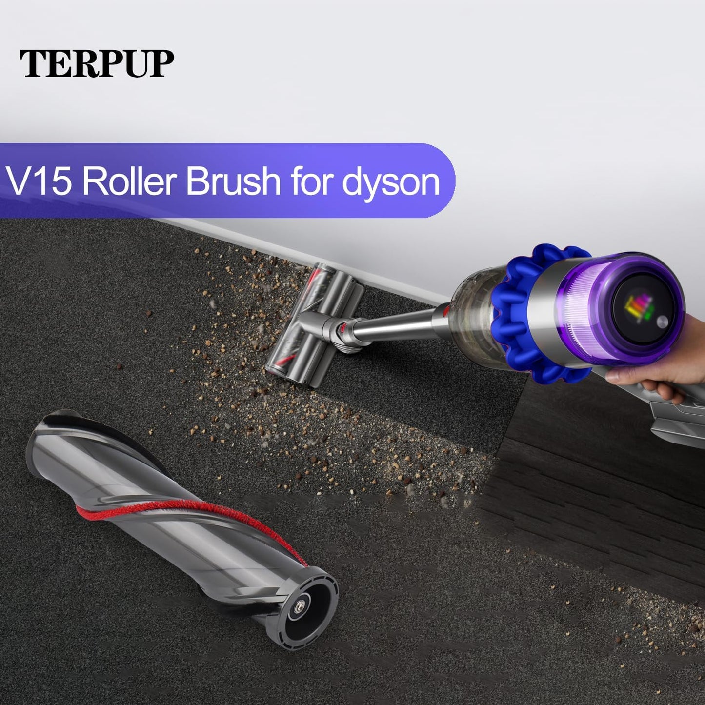 V15 Roller Brush Replacements Parts Compatible with Dyson V15 Detect Cordless Vacuum, V15 High Torque Brush Replacement Accessories, Absolute Spiral Brush attachments for Clean Carpet,Hair Dust