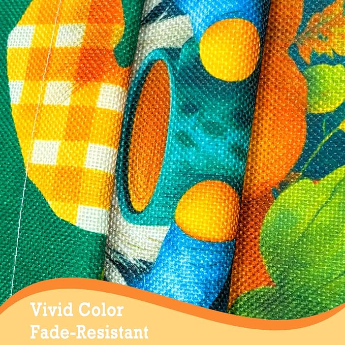 ROTERDON Fall Gnome Garden Flag 12x18 Inch with Stand, Welcome Autumn Sunflower Pumpkin Garden Flags Double Sided Metal Yard Flag Holder for Outside, Party Holiday Yard Decoration