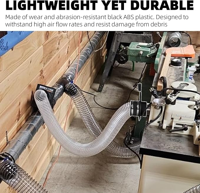 TonGass (1-Set) 4-Inch Blast Gates for Dust Collection Systems and Vacuum Fittings with Easy to Use and Efficient Sliding Gates Works with Flexible Hose Cuff Couplers