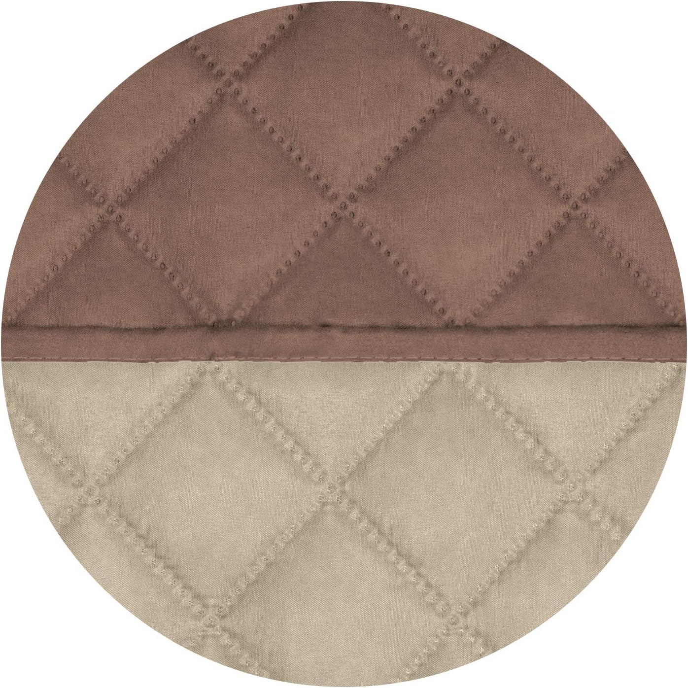 PureFit Reversible Quilted Sofa Cover, Water Resistant Slipcover Furniture Protector, Washable Couch Cover with Non Slip and Elastic Straps for Kids, Dogs, Pets (Small Recliner, Brown/Beige)