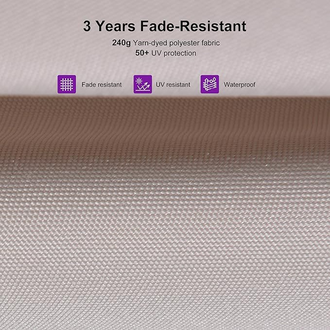 PURPLE LEAF 9 Feet Patio Umbrella Square Cantilever Umbrella Outdoor with 360° Rotation and Aluminum Offset Hanging for Pool Deck Garden Backyard, Beige