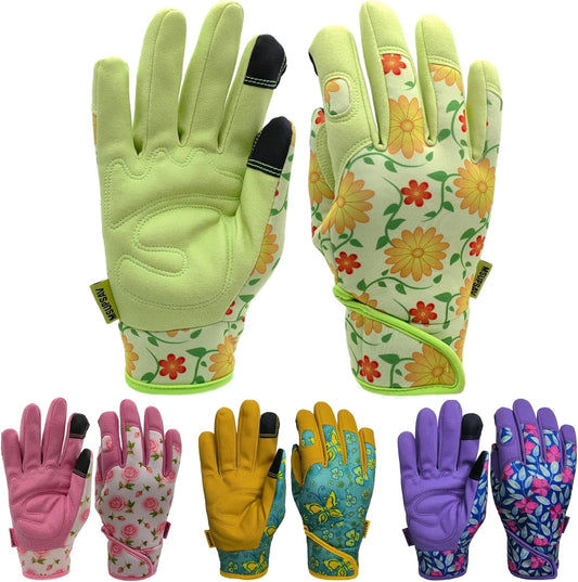 Thorn Proof&Puncture Resistant Gardening Gloves with Grip,Garden Gloves for Women, Leather Work Gloves,Gifts