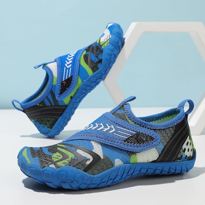 UBFEN Water Shoes for Kids Boys Girls Aqua Socks Barefoot Beach Sports Swim Pool Quick Dry Lightweight Toddler Little Big Kid