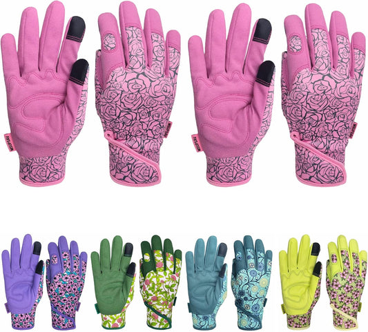 Thorn Proof&Puncture Resistant Gardening Gloves with Grip,Garden Gloves for Women, Leather Work Gloves,Gifts